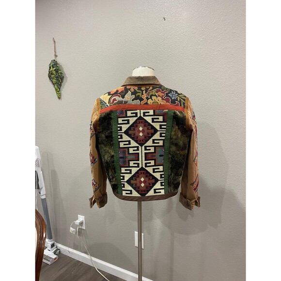 Upcycled Multicolor Denim & Patchwork Jacket - Picture 1 of 7